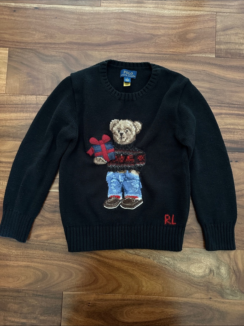 Polo Ralph Lauren kids Bear sweater size 7